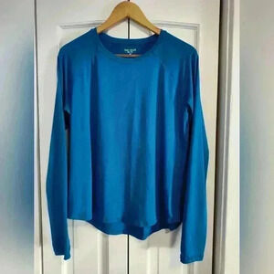 Tek Gear Dry Tek long sleeve athletic top | Turquoise Blue | Sz Medium